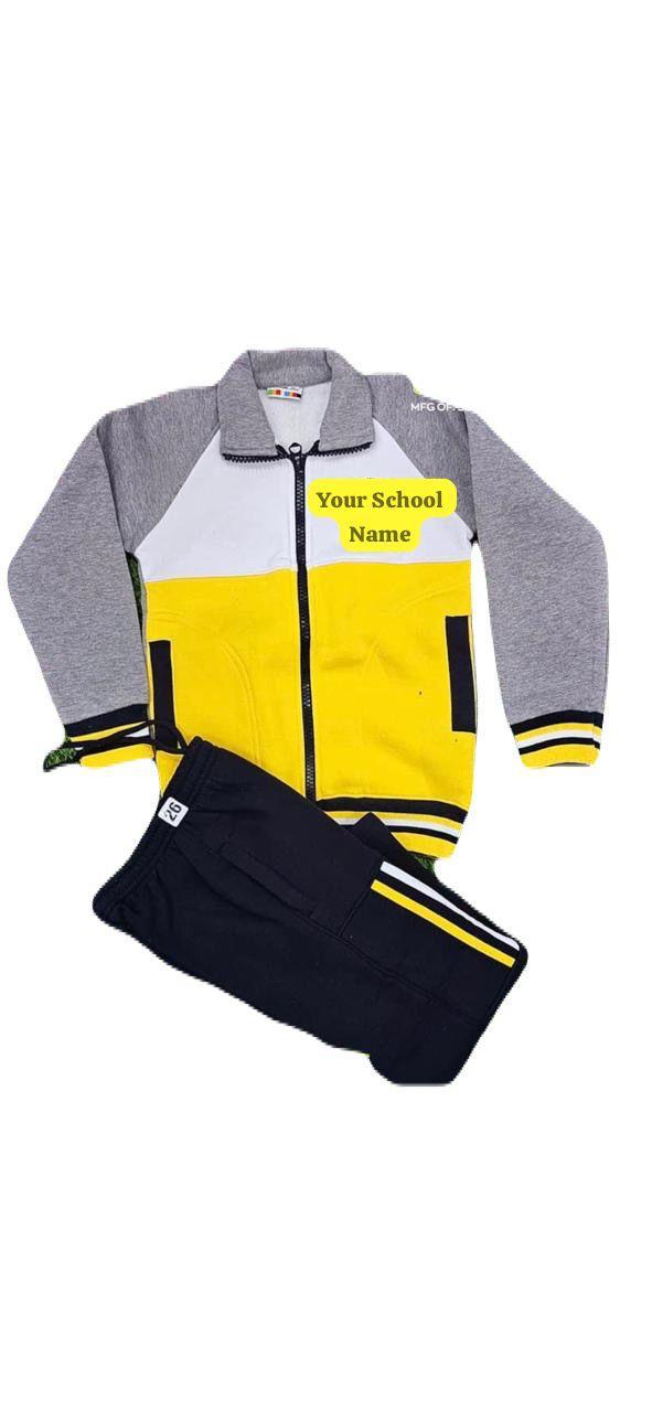 Grey & Yellow Zipper Tracksuit