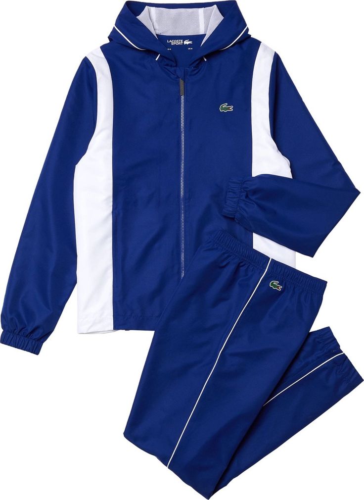 Blue & White Sleeveless Tracksuit Set