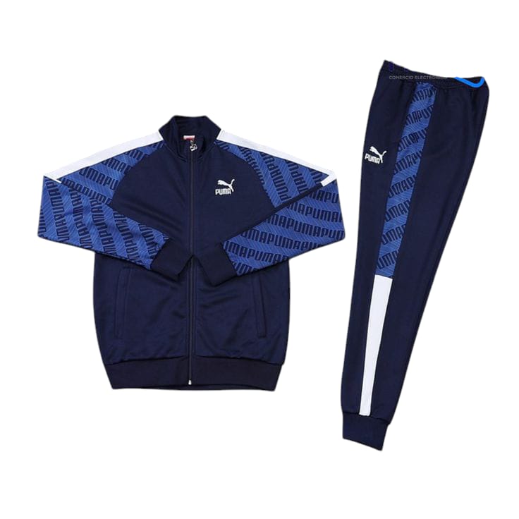 Navy & Royal Blue Mesh Tracksuit